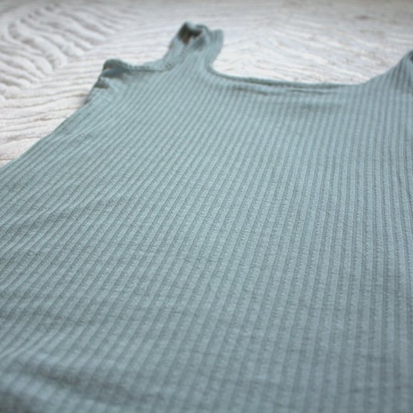 Rachel Zoe | Mint Green Ribbed Tank Top - Picture 3 of 4